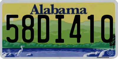 AL license plate 58DI410