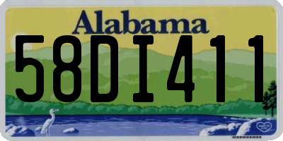 AL license plate 58DI411