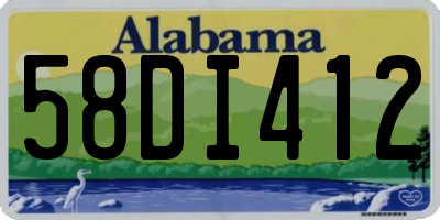 AL license plate 58DI412