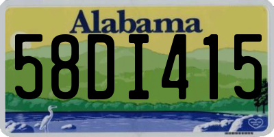 AL license plate 58DI415