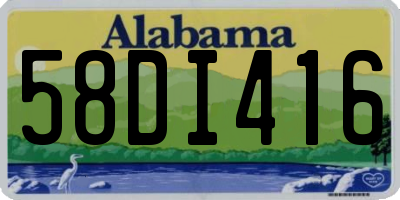 AL license plate 58DI416