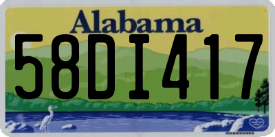 AL license plate 58DI417