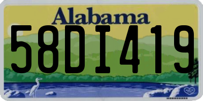 AL license plate 58DI419