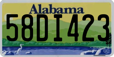 AL license plate 58DI423