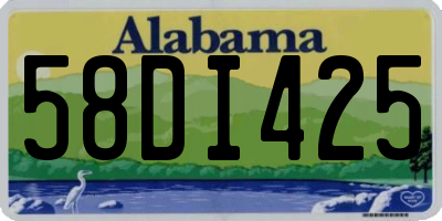 AL license plate 58DI425