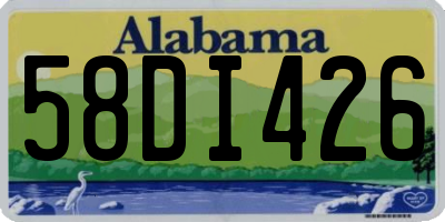 AL license plate 58DI426