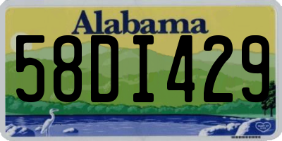 AL license plate 58DI429
