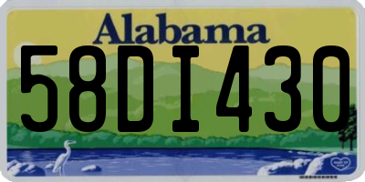 AL license plate 58DI430