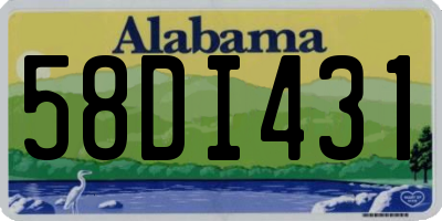 AL license plate 58DI431