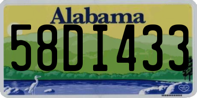 AL license plate 58DI433