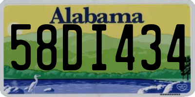 AL license plate 58DI434