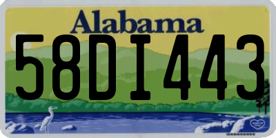 AL license plate 58DI443