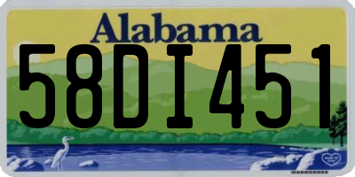 AL license plate 58DI451