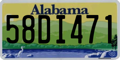 AL license plate 58DI471