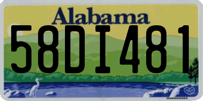 AL license plate 58DI481