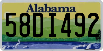 AL license plate 58DI492