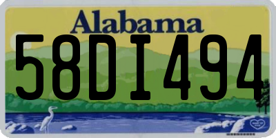 AL license plate 58DI494