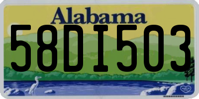 AL license plate 58DI503