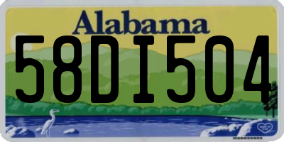 AL license plate 58DI504