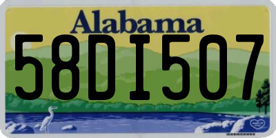 AL license plate 58DI507