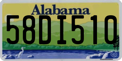 AL license plate 58DI510