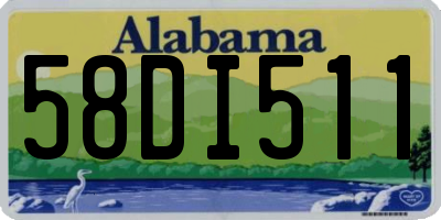 AL license plate 58DI511