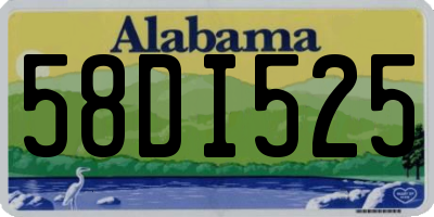 AL license plate 58DI525
