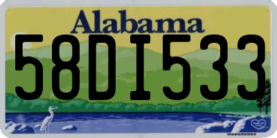 AL license plate 58DI533