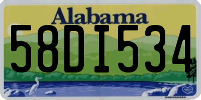 AL license plate 58DI534