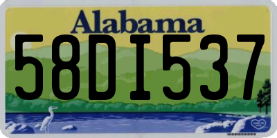 AL license plate 58DI537