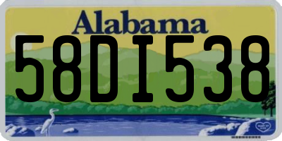 AL license plate 58DI538