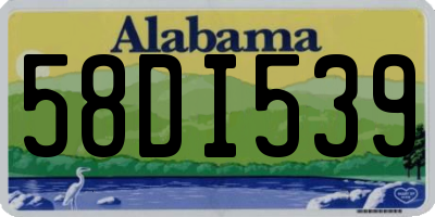 AL license plate 58DI539