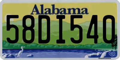 AL license plate 58DI540
