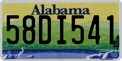 AL license plate 58DI541