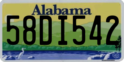 AL license plate 58DI542