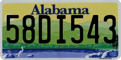 AL license plate 58DI543