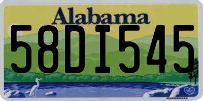 AL license plate 58DI545