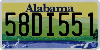 AL license plate 58DI551