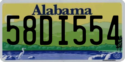 AL license plate 58DI554
