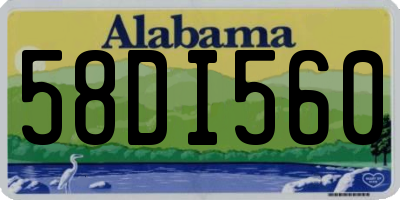 AL license plate 58DI560