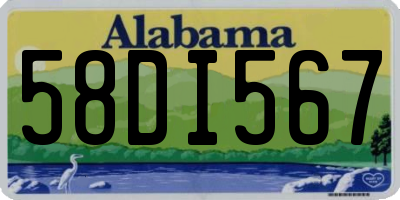 AL license plate 58DI567