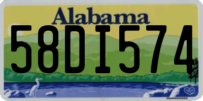 AL license plate 58DI574