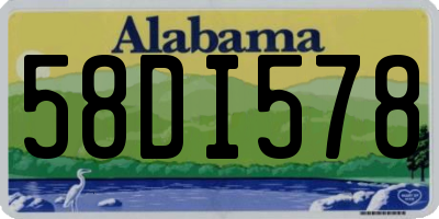 AL license plate 58DI578