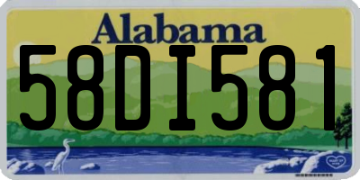 AL license plate 58DI581