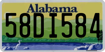 AL license plate 58DI584