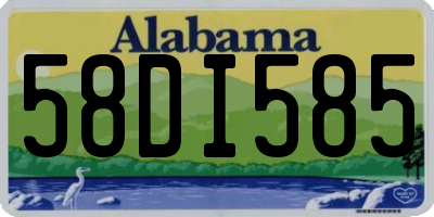 AL license plate 58DI585