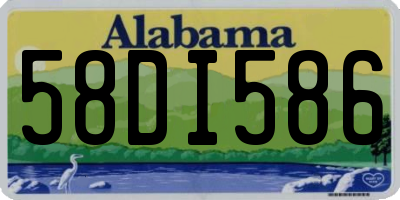 AL license plate 58DI586
