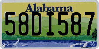 AL license plate 58DI587