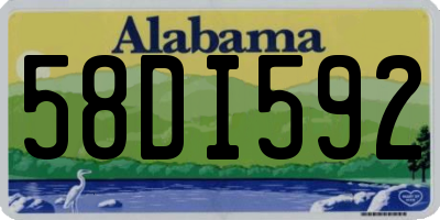 AL license plate 58DI592