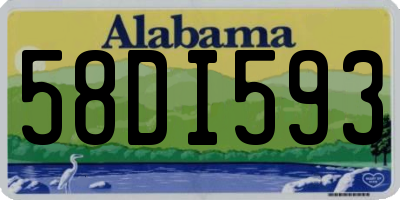 AL license plate 58DI593